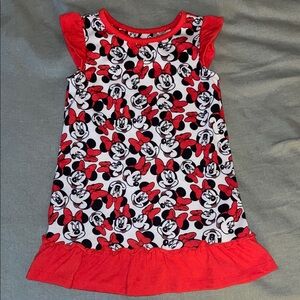Disney Parks Minnie Mouse Red and White Kids Dress